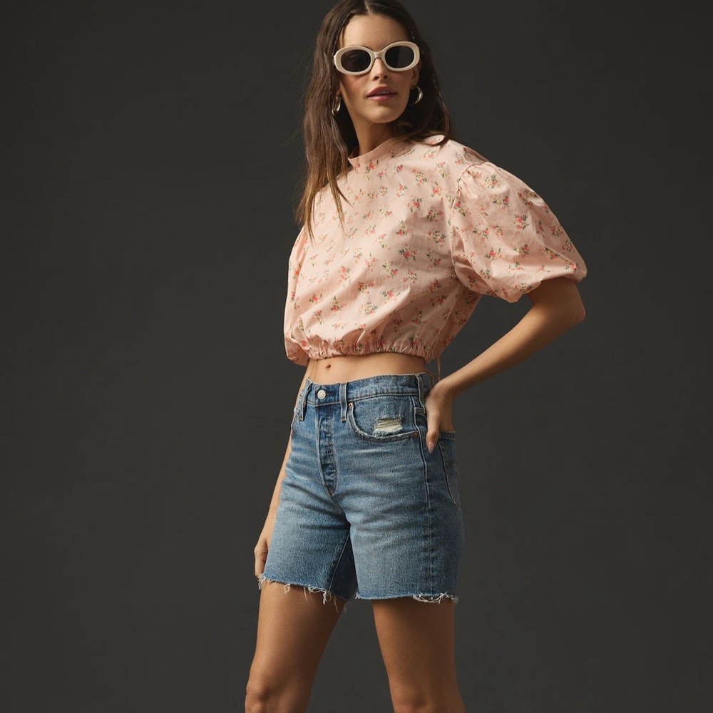 Levi's Blue Denim Cutoff Shorts